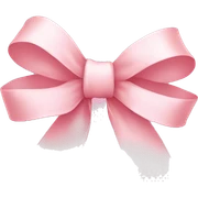light pink ribbon bow sticker