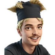 smiling blonde boy portrait sticker