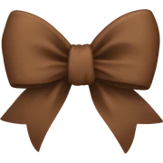 Brown bow sticker