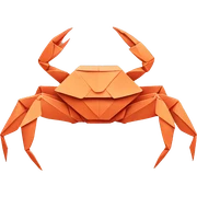 origami crab sticker