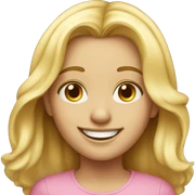 smiling blonde girl portrait sticker