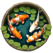 koi pond realistic  sticker