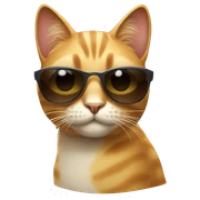 Cat with sunglasses sticker