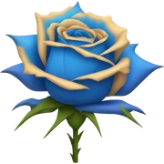 Blue Spiked rose sticker