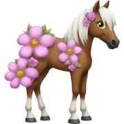 Flower horse sticker