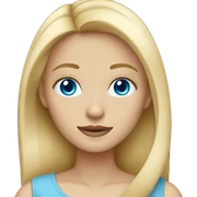 Blonde girl with blue eyes sticker