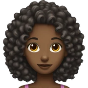 black girl curly hair  sticker