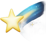 Bright shooting star sticker