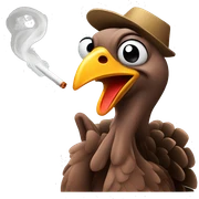 Turkey having a cigarette  sticker