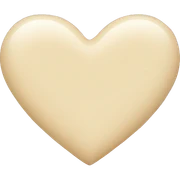 cream heart sticker