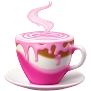 A pink coffee  sticker