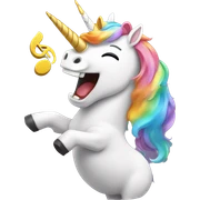 Unicorn singing  sticker
