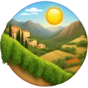 Italian sun in the hills  sticker