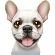 White Frenchie  sticker