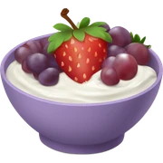 fruit yogurt bowl with strawberries and grapes sticker