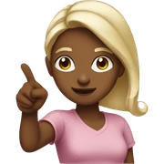 girl pointing to herself  sticker