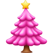 pink christmas tree sticker