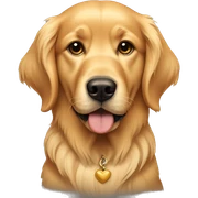 Tattooed golden retriever  sticker