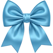 Light blue bow sticker