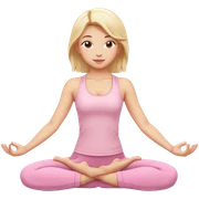 blonde yoga girl light pink clothes n sticker