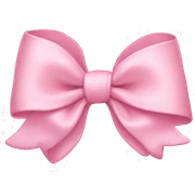 Baby pink bow sticker