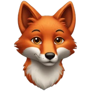 Fox-red-nose-red-ears-black-fur sticker
