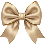 Beige bow sticker