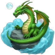 dragon-moon-water sticker