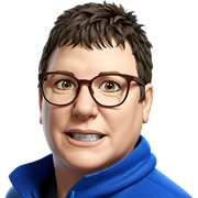 portrait of a boy with glasses sticker