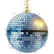 A Christmas disco ball sticker