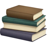 neutral stack of books sticker