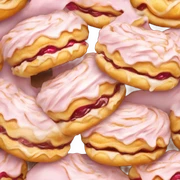 light pink paris-brest pastry with cream sticker