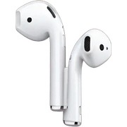 AirPods, very dirty with brown dirt all over it sticker