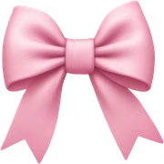light pink bow on light pink bow sticker