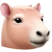 pastel pink capybara sticker