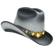 Diamond covered  sparkling cowboy hat sticker