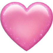 Glittery pink heart  sticker