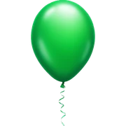 Green balloon sticker