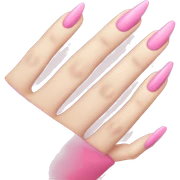 Pink nails sticker