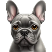 Dark gray French Bulldog  sticker