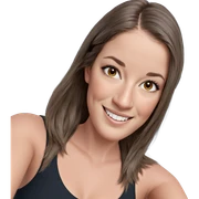 smiling girl with brown hair sticker