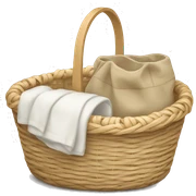 Beige-and-white-clothes-basket sticker