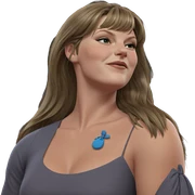 serene girl in a dress sticker