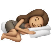 brown hair girl sleeping sticker