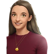 smiling girl by christmas tree sticker