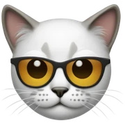 Cat with sunglasses sticker
