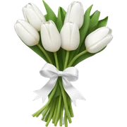 white tulip bouquet  sticker