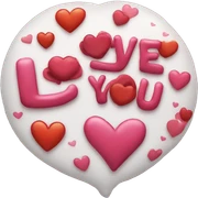 the words love you  sticker
