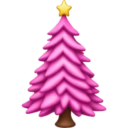 pink christmas tree sticker