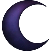 Twilight Inspired Emoji : Crescent Moon – Symbolizing the title of the second book, New Moon, this could be a dark and mysterious-looking crescent. sticker